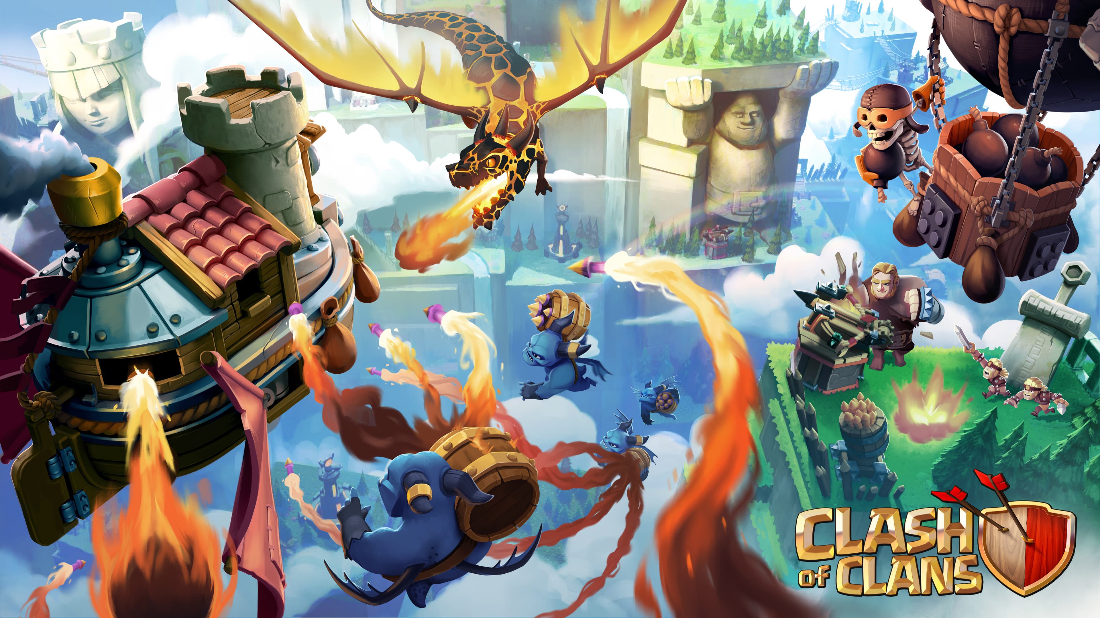 Clash of Clans troops on the battlefield